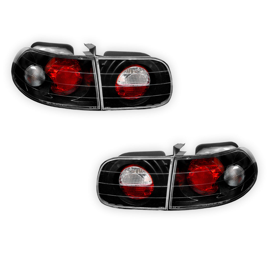 Honda Civic EG (1992 - 1995) Black Altezza Halogen Tail Lights LH + RH
