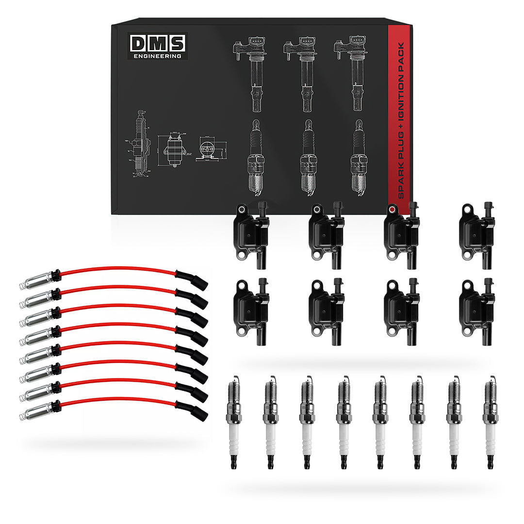 Cadillac CTS V (2009 - 2015) 6.2L Ignition Coils and Spark Plugs + Wires Complete Set