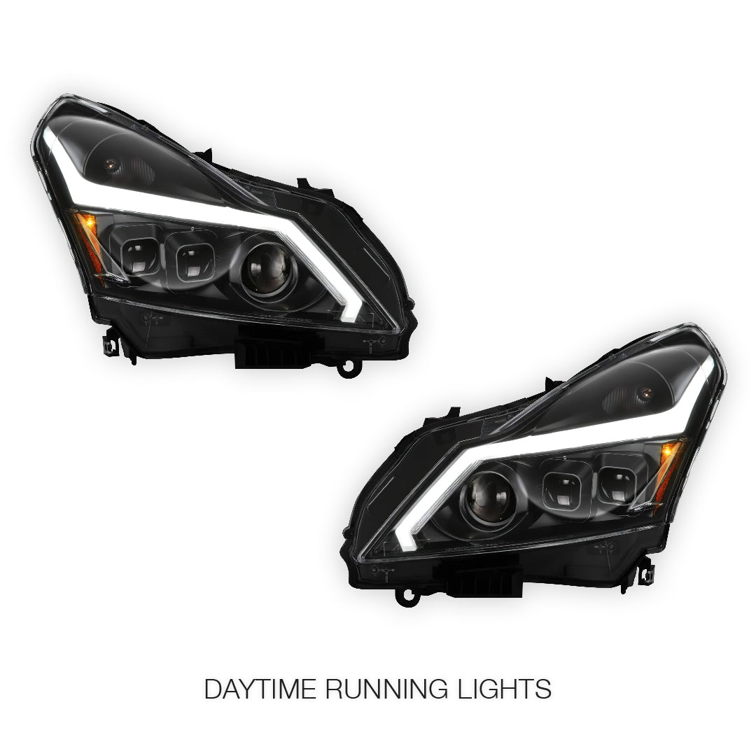 INFINITI G37 Sedan (2010 - 2013) Sequential LED DRL Dual Projector Headlights LH + RH