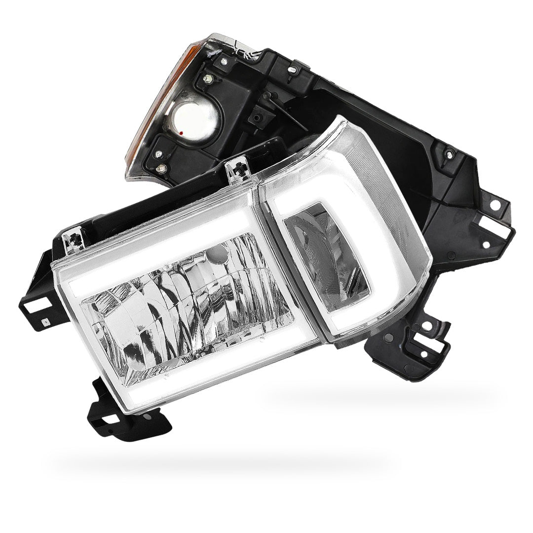 Ford F-350 (1987 - 1991) LED DRL Replacement Headlights LH + RH