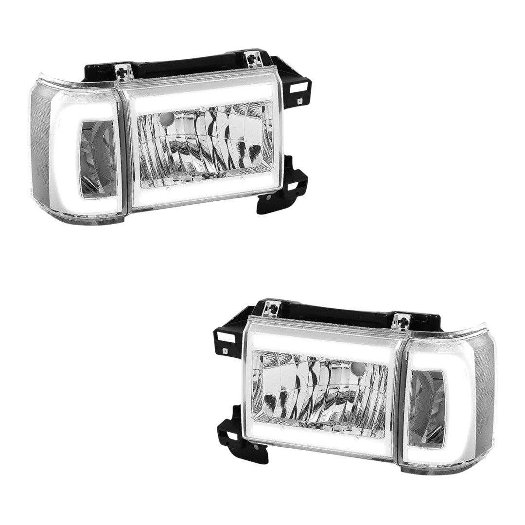 Ford F-350 (1987 - 1991) LED DRL Replacement Headlights LH + RH