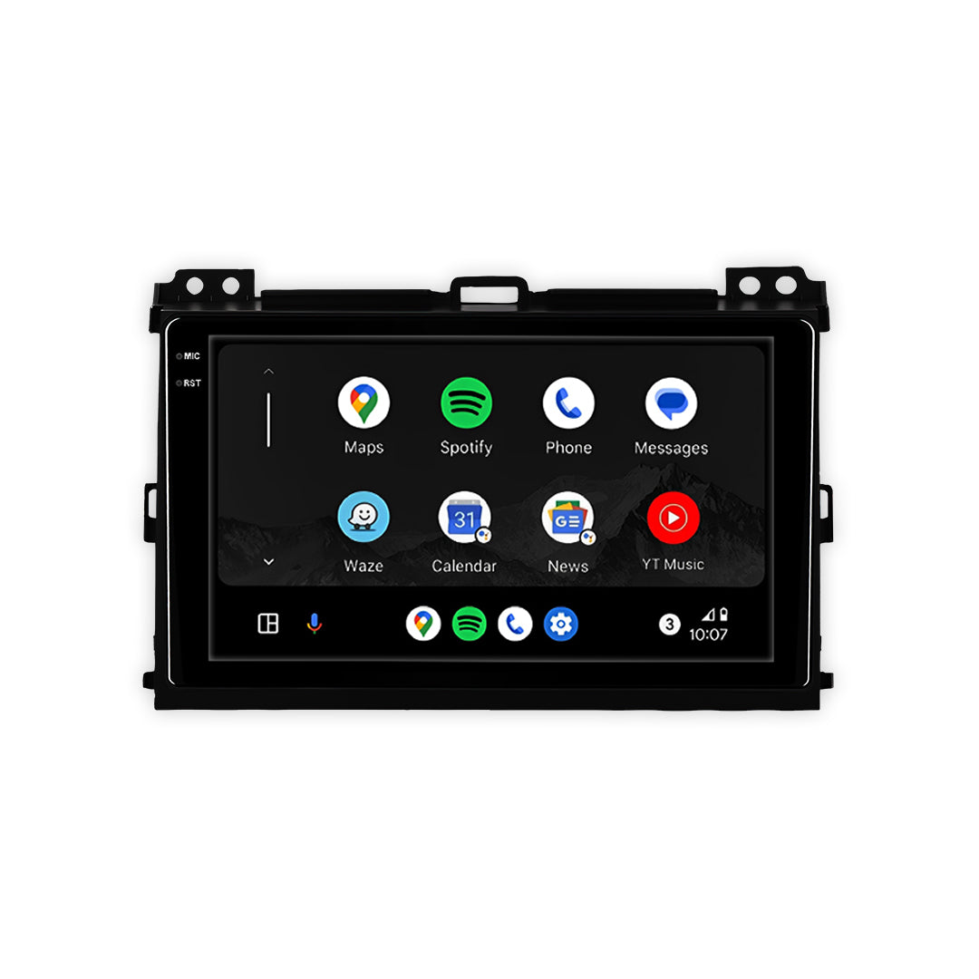 Toyota Land Cruiser Prado 120 Series (2003 - 2009) 9" 13.3" Android Screen – Android 16, Wireless Apple CarPlay & Android Auto