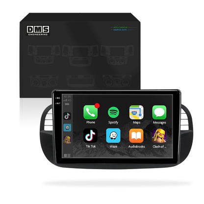 Fiat 500 Series 1 (2008 - 2014) 9" 13.3" Android Screen – Android 16, Wireless Apple CarPlay & Android Auto