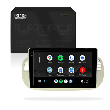 Fiat 500 Series 1 (2008 - 2014) 9" 13.3" Android Screen – Android 16, Wireless Apple CarPlay & Android Auto