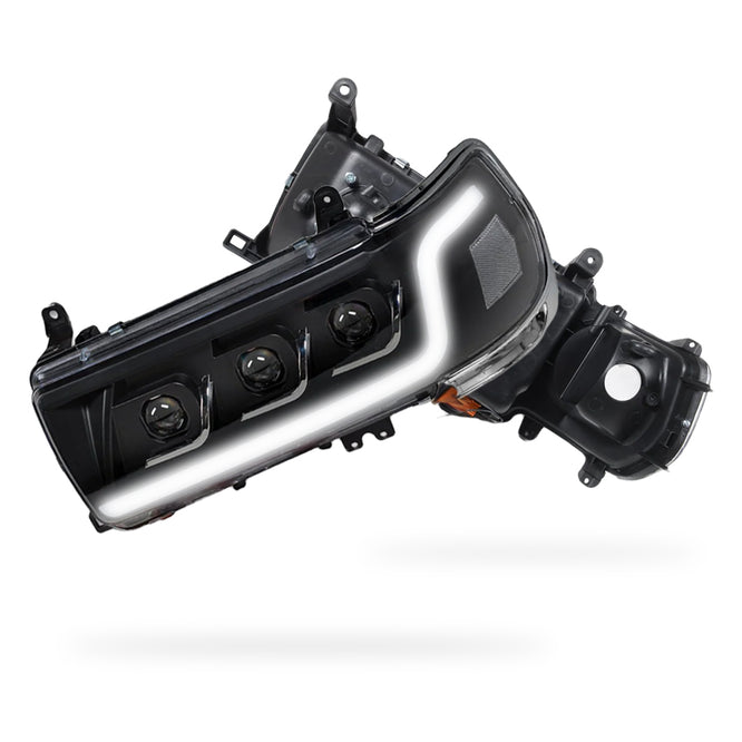 Toyota LandCruiser LC80 / FJ80 (1990 - 1998) Sequential LED DRL Black Projector Headlights LH + RH