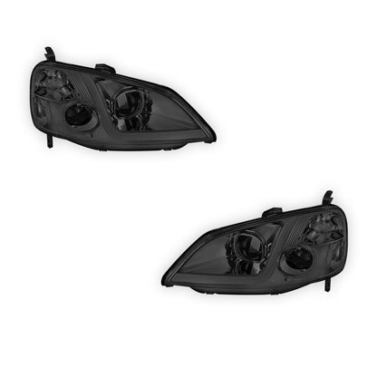 Honda Civic 7th Gen. (2001 - 2003) LED DRL Projector Headlights LH + RH