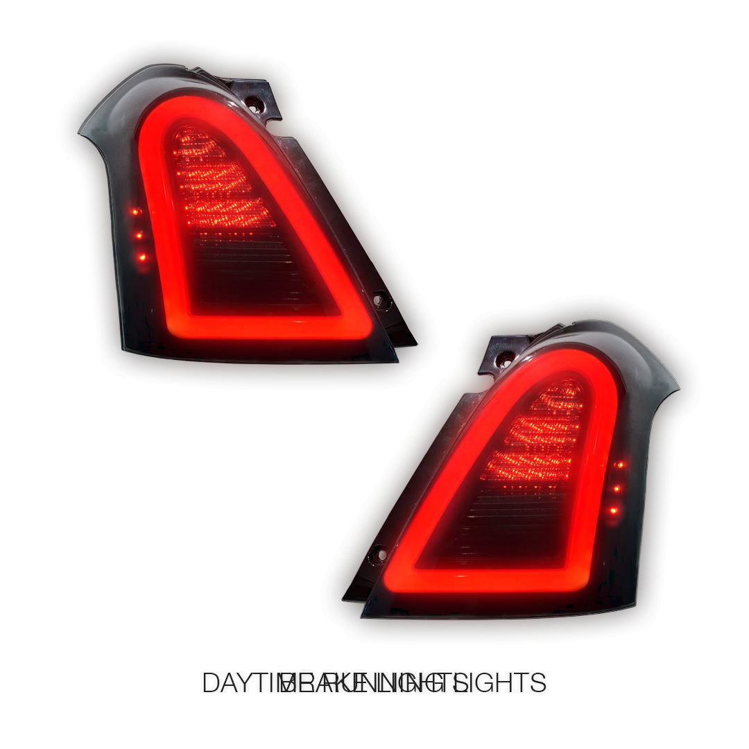 Suzuki Swift EZ (2004 - 2010) Smoked 3D Full LED Stripe Bar Tail Lights LH + RH