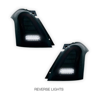 Suzuki Swift EZ (2004 - 2010) Smoked 3D Full LED Stripe Bar Tail Lights LH + RH