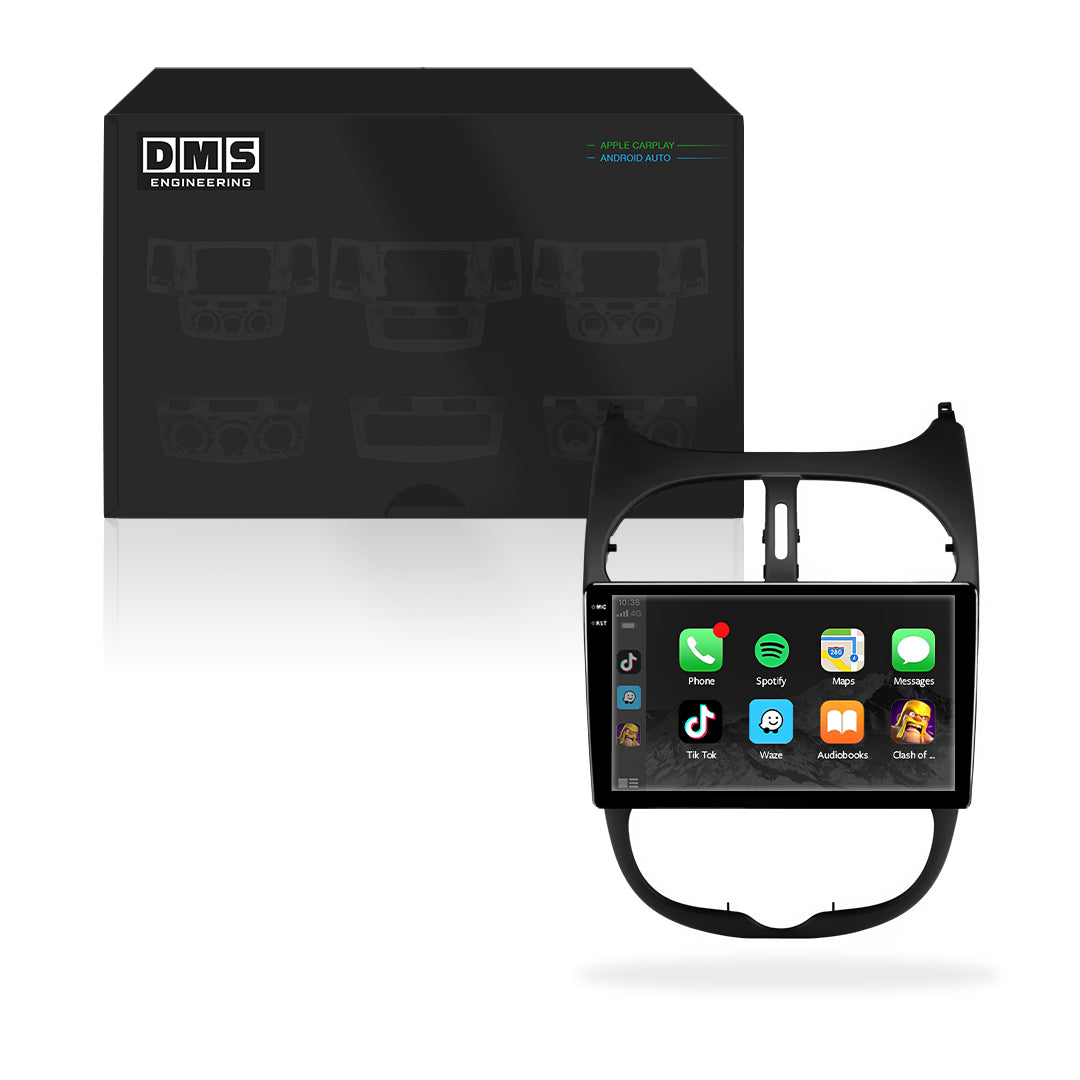 Peugeot 206 (1998 - 2012) 9" Android Screen – Android 16, Wireless Apple CarPlay & Android Auto