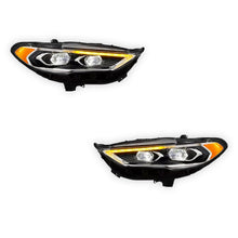 Ford Fusion (2017 - 2020) Full LED Black Projector Headlights LH + RH