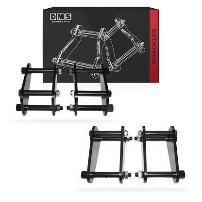 Greasable Extended Front + Rear Shackles for Toyota LandCruiser 60 Series