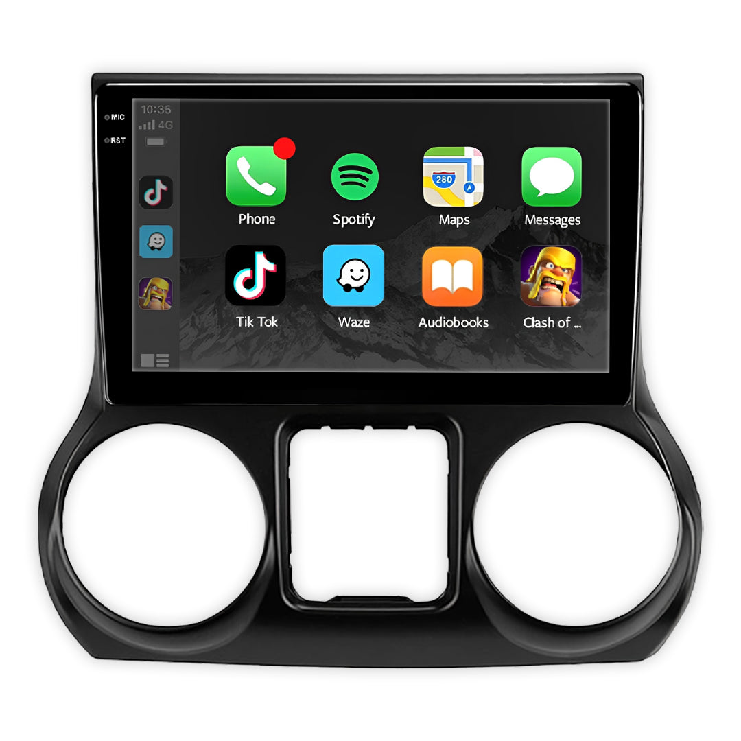 Jeep Wrangler JK 3-Door (2010 - 2018) 10" Android Screen – Android 16, Wireless Apple CarPlay & Android Auto