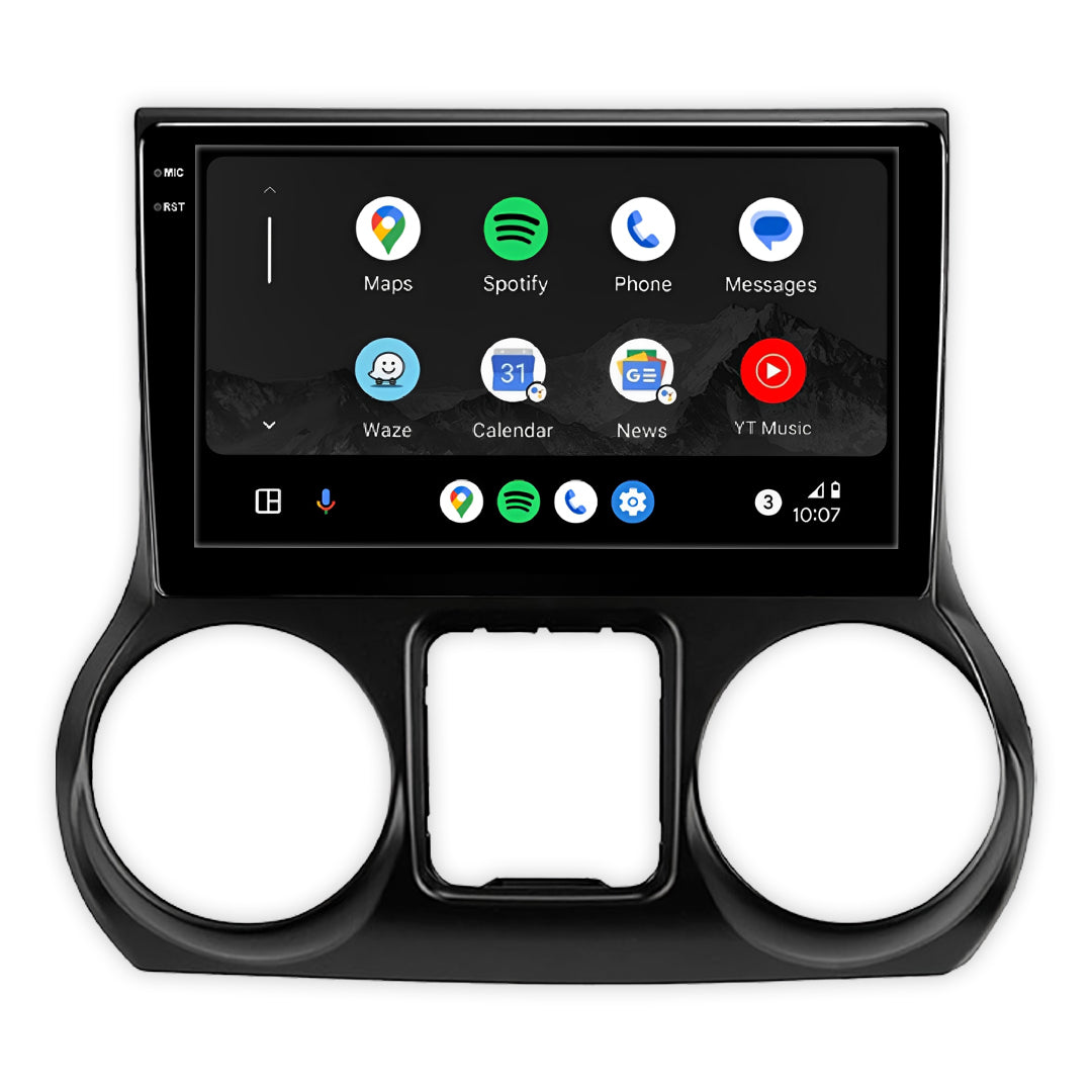Jeep Wrangler JK 3-Door (2010 - 2018) 10" Android Screen – Android 16, Wireless Apple CarPlay & Android Auto