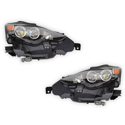 Lexus IS350 F Sport (2014 - 2016) Replacement Black LED Headlights LH + RH