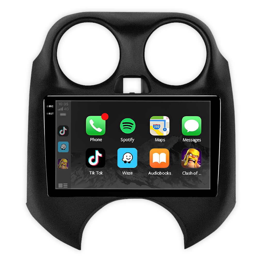 Nissan March (2011 - 2020) Autoestéreo Android 9" Inalámbrico con CarPlay y Android Auto