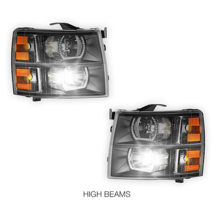 Chevrolet Silverado 1500 LS / LT / LTZ (2007 - 2013) Sequential RGB Start-Up LED DRL Headlights LH + RH