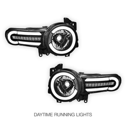 Toyota FJ Cruiser (2007 - 2014) LED DRL Sequential Chasing Turn Signal Headlights LH+ RH