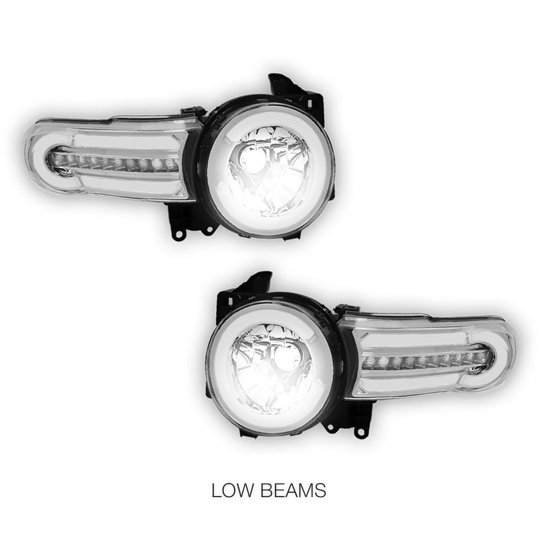 Toyota FJ Cruiser (2007 - 2014) LED DRL Sequential Chasing Turn Signal Headlights LH+ RH