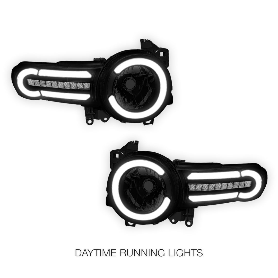 Toyota FJ Cruiser (2007 - 2014) LED DRL Sequential Chasing Turn Signal Headlights LH+ RH