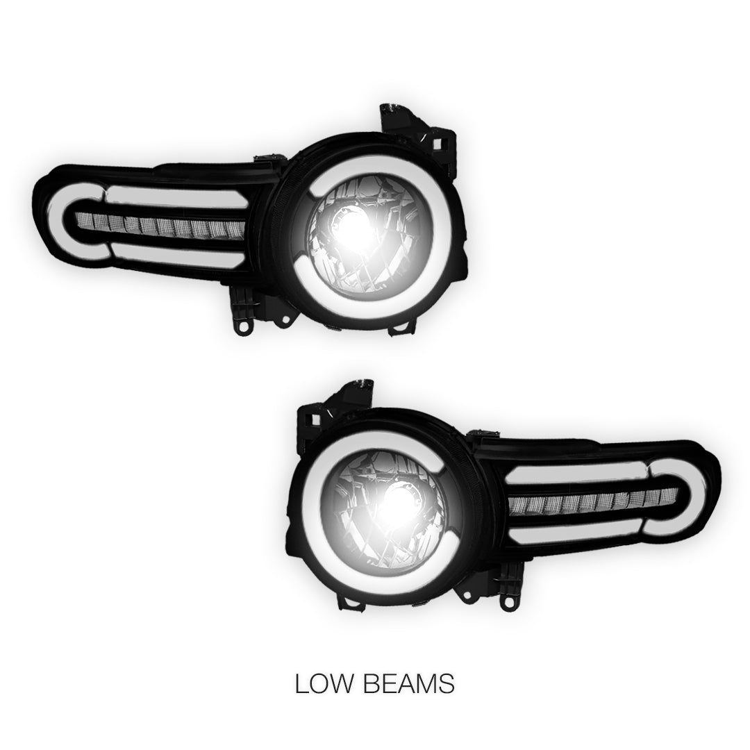 Toyota FJ Cruiser (2007 - 2014) LED DRL Sequential Chasing Turn Signal Headlights LH+ RH