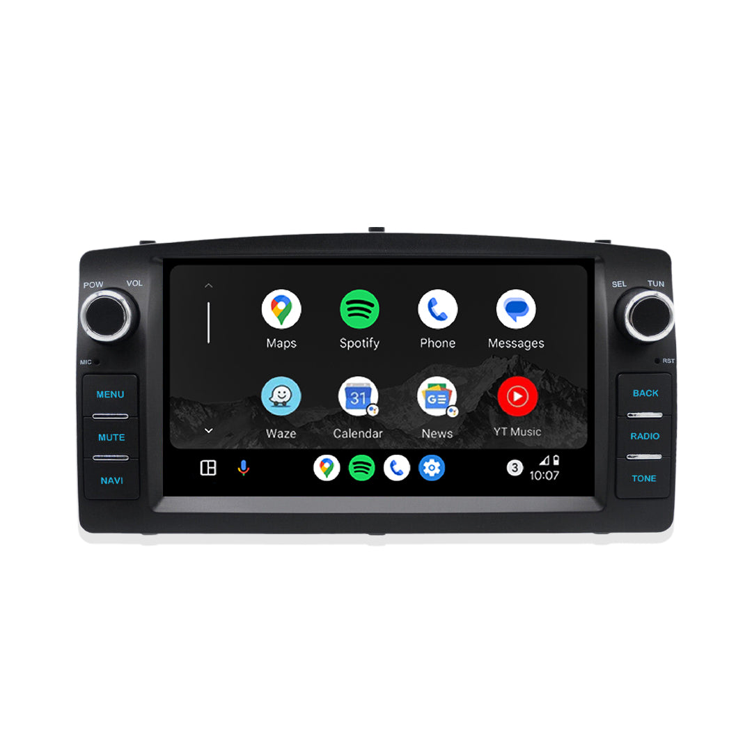 Toyota Corolla E120 (2001 - 2006) 7" 13.3" Android Screen – Android 16, Wireless Apple CarPlay & Android Auto