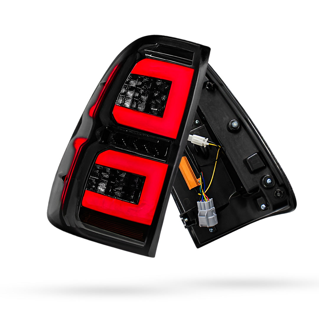 Toyota Hilux N80 (2015 - 2024) Sequential Smoked C-Style LED Tail Lights LH + RH