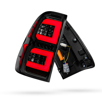 Toyota Hilux N80 (2015 - 2024) Sequential Smoked C-Style LED Tail Lights LH + RH