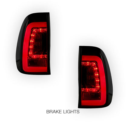 Toyota Hilux N80 (2015 - 2020) Smoked Red 3D LED Tail Lights LH + RH