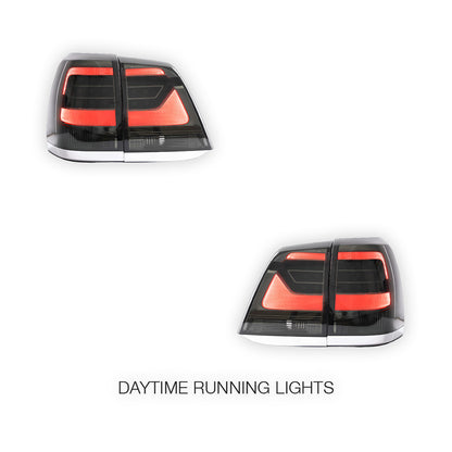 Toyota LandCruiser 200 Series (2008 - 2015) Smoked LED Tail Lights LH + RH